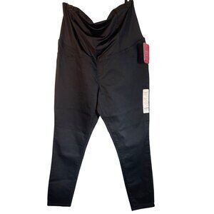 Isabel Maternity By‎ Ingrid & Isabel Over The Belly Crossover Panel Black Skinny